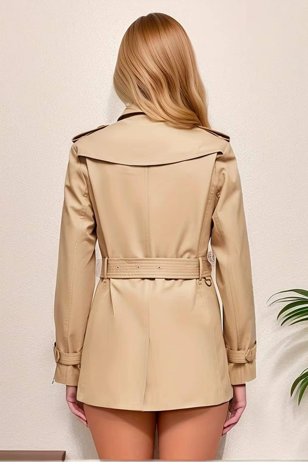 Abrigo Trench Medio para Mujer