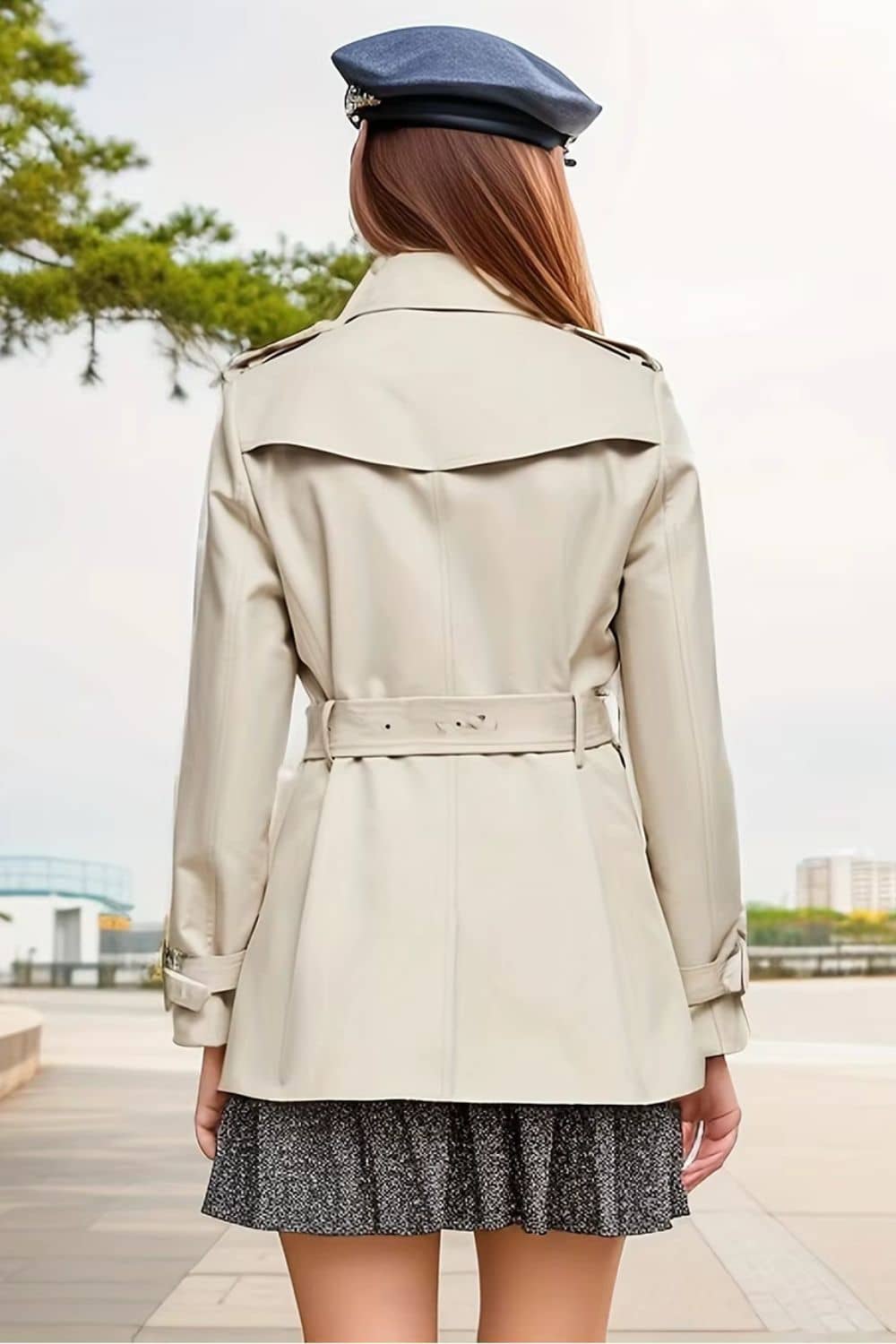 Abrigo Trench Medio para Mujer