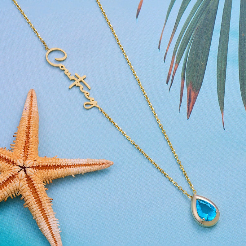 March Birthstone Necklace