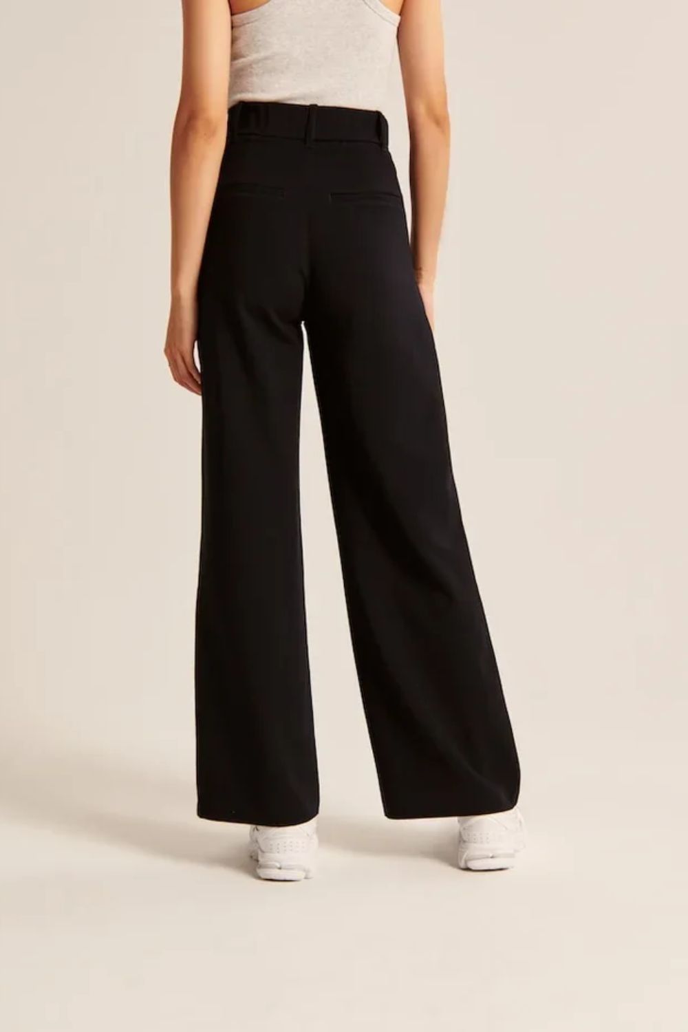 black wide leg pants