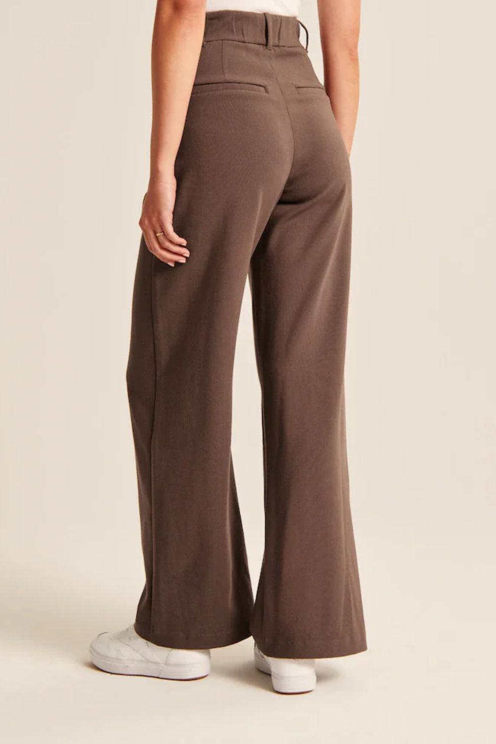 chocolate brown wide leg pants
