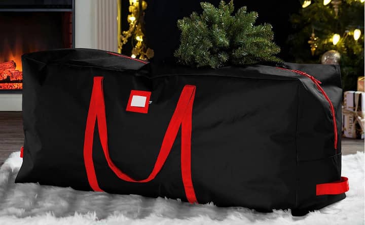 black Christmas tree bag