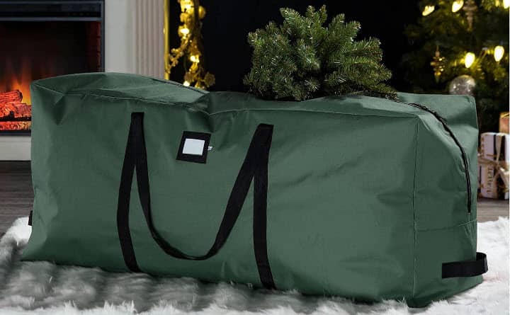 green Xmas tree storage bag