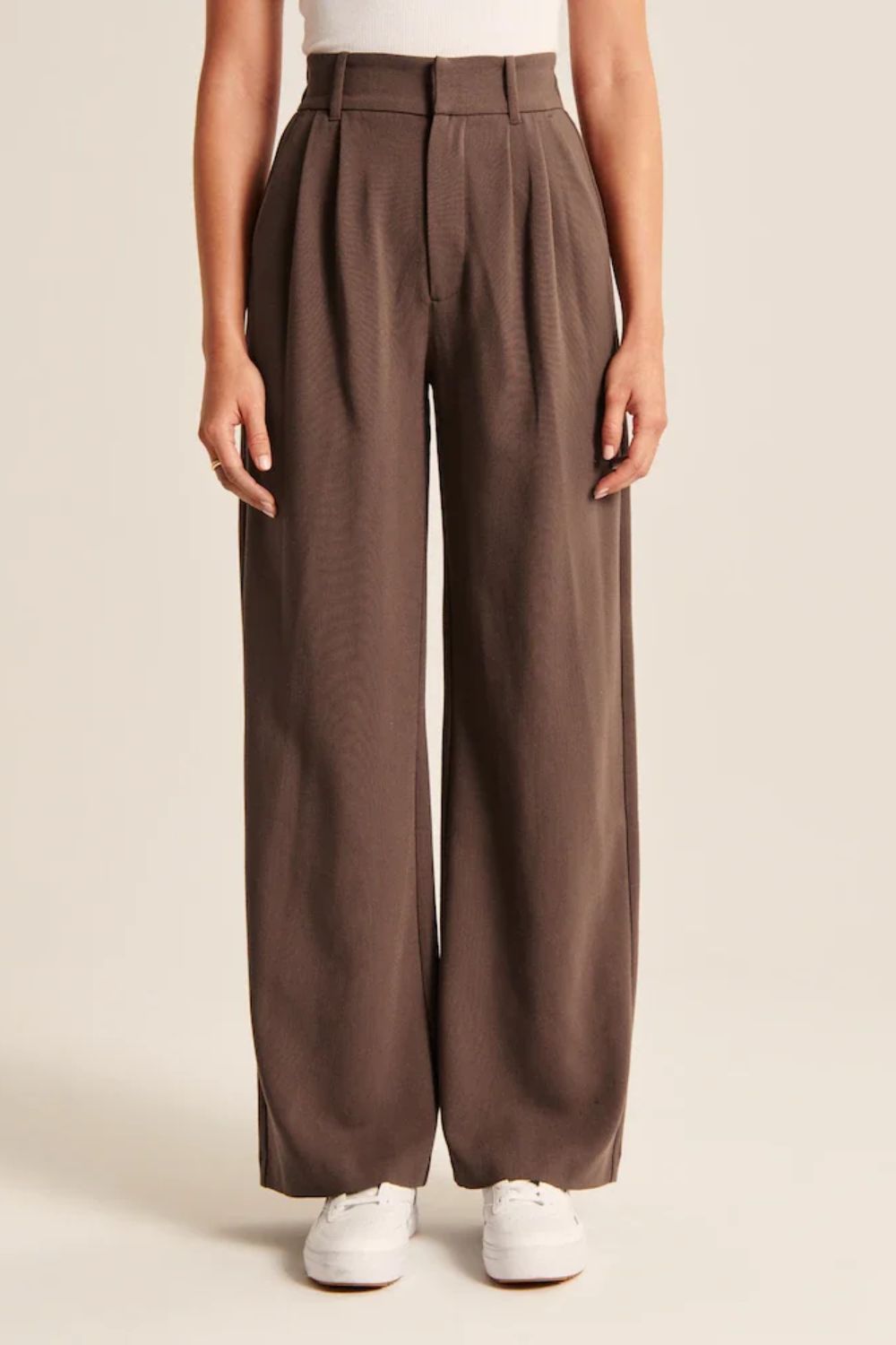 dark brown wide leg pants