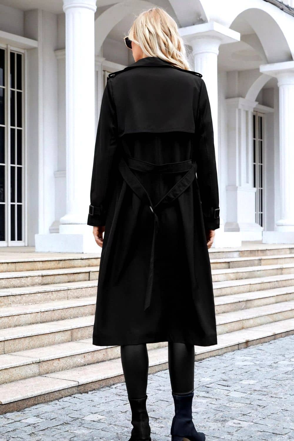 Trench-coat long ajusté