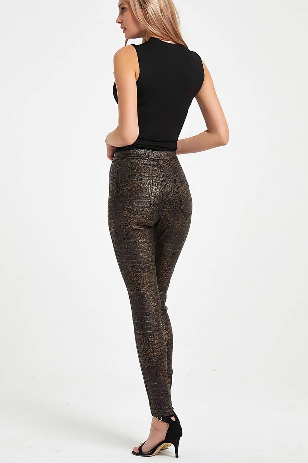 leatherette pants ladies