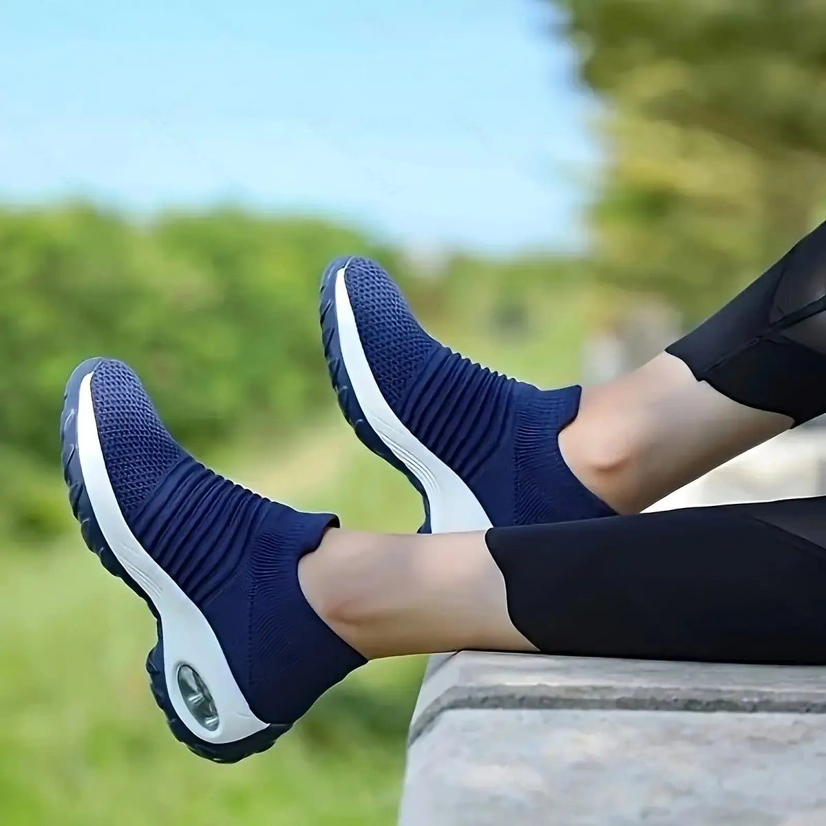 navy blue walking shoes for women