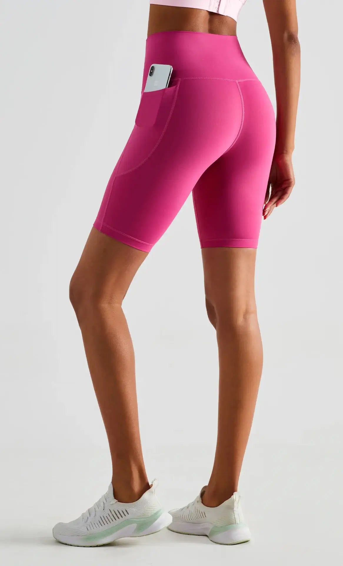 pink biker shorts plus size