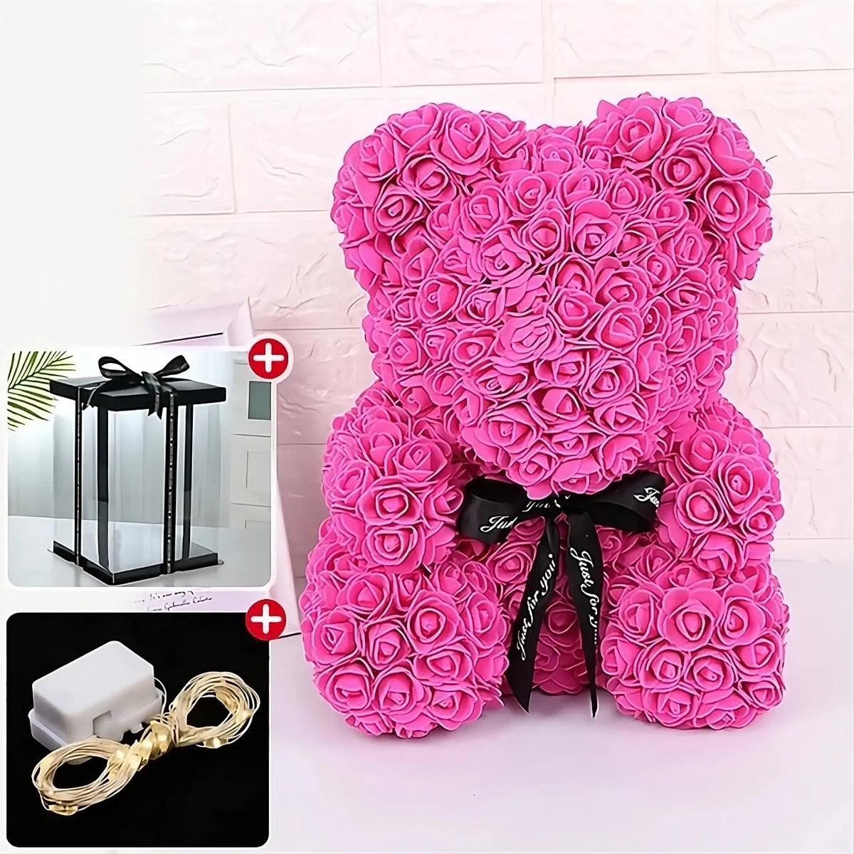 pink rose bear