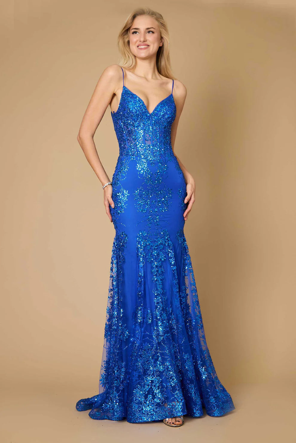 royal blue prom dress