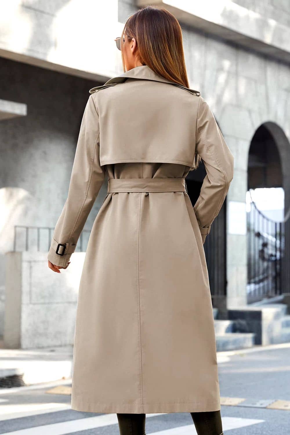Trench-coat long ajusté