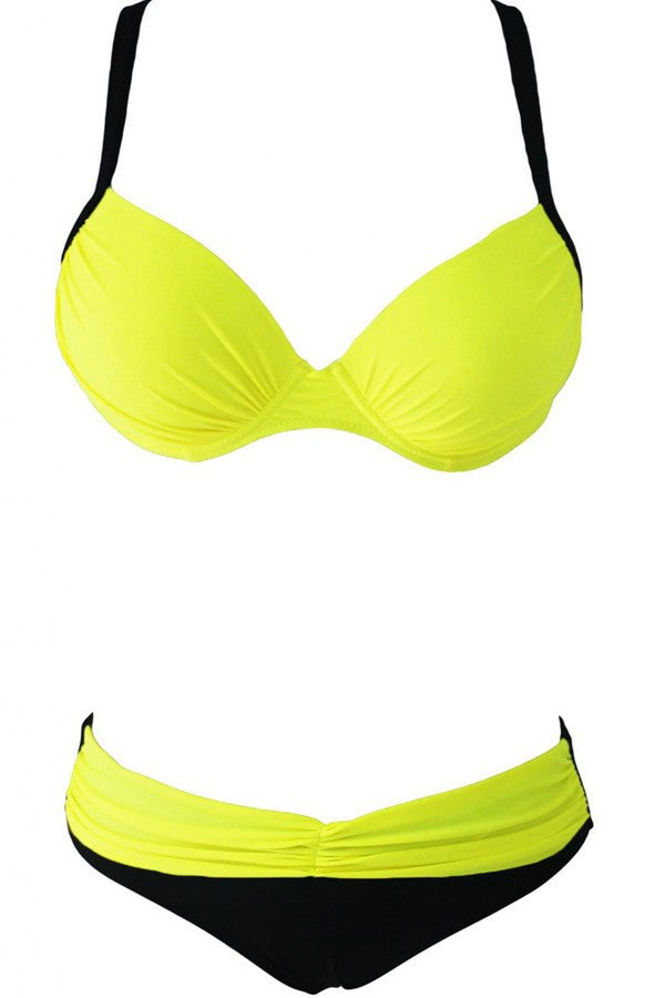 Bikini noir et jaune