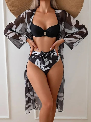 two piece swimsuit high waist