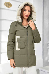 Quilted Puffer Jacket with Hood