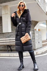 Odella Quilted Belted Puffer Jacket