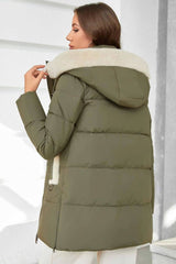 Quilted Puffer Jacket with Hood