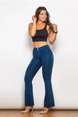 Butt Lifting Mid Rise Bootcut Jeans