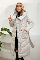 Women's Belted Long Parka