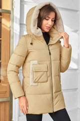 Quilted Puffer Jacket with Hood