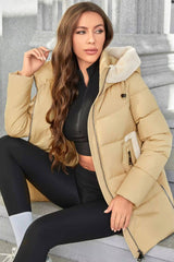 Quilted Puffer Jacket with Hood