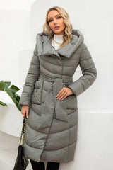 Women's Belted Long Parka