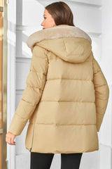 Quilted Puffer Jacket with Hood