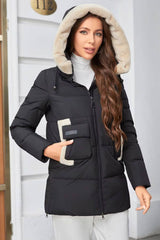 black puffer jacket