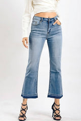 High Rise Crop Mom Jeans