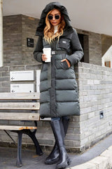 Odella Quilted Belted Puffer Jacket