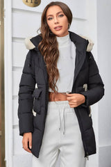 Quilted Puffer Jacket with Hood