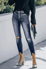 high rise skinny jeans