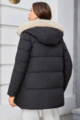 Quilted Puffer Jacket with Hood