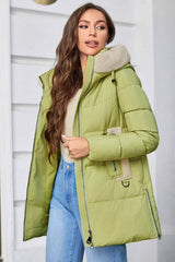 Quilted Puffer Jacket with Hood