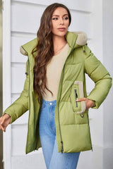 Quilted Puffer Jacket with Hood