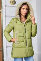 Quilted Puffer Jacket with Hood