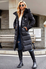 Odella Quilted Belted Puffer Jacket