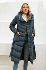 Women's Belted Long Parka