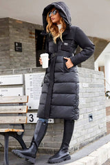 Odella Quilted Belted Puffer Jacket