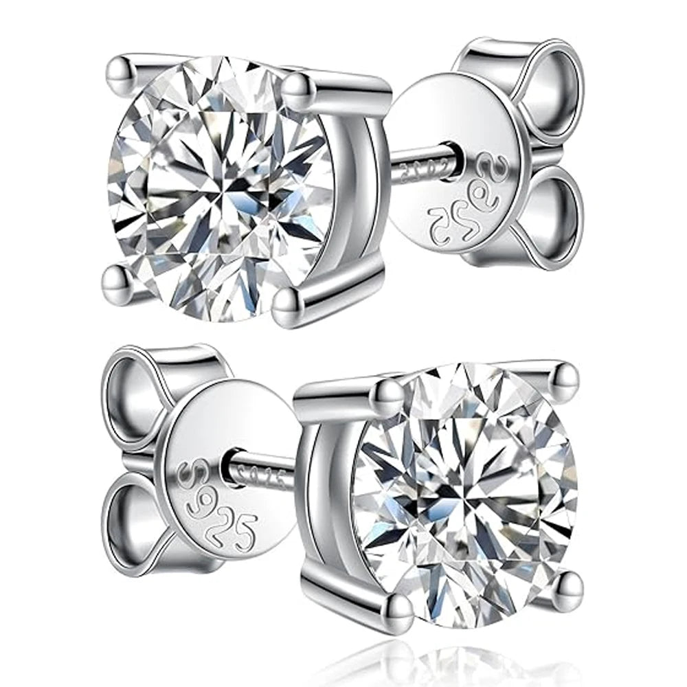 Moissanite Diamond Stud Earrings