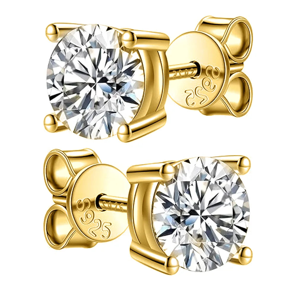Moissanite Diamond Stud Earrings