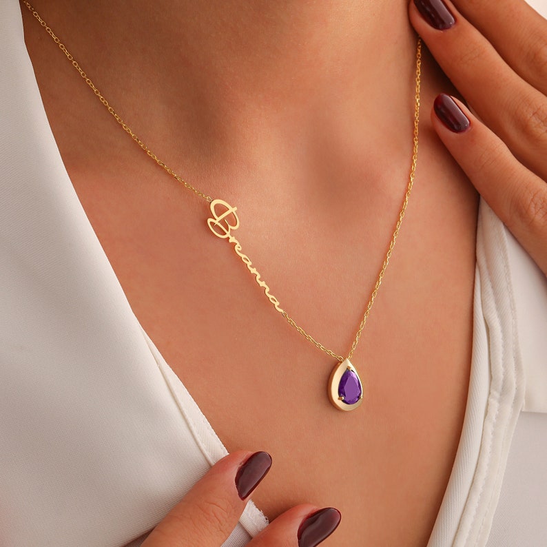 February Birthstone Necklace