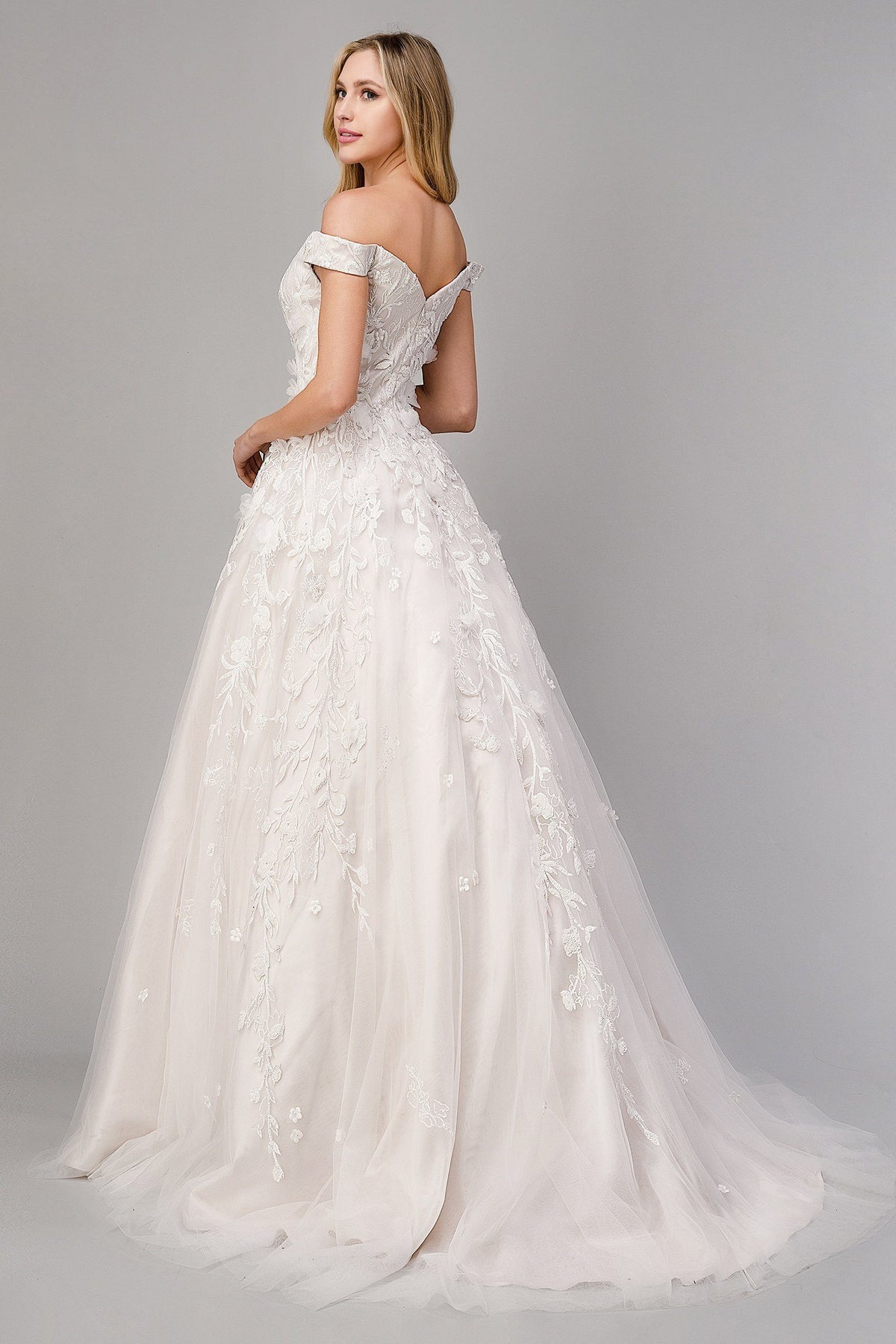 The Lucy Long Off The Shoulder White Gown 12 The Lucy Long Off The Shoulder White Gown 12