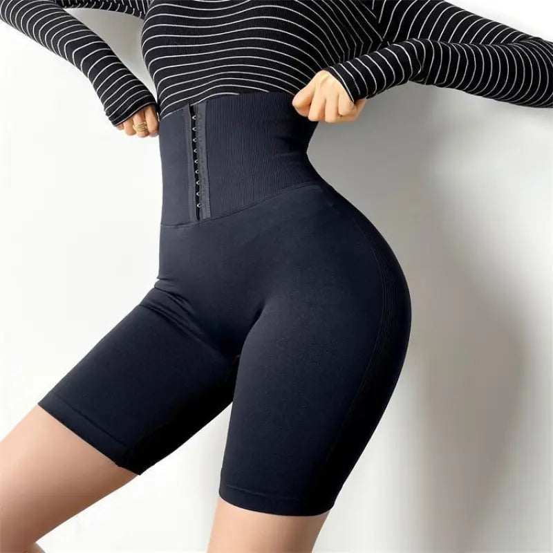 black shapewear shorts