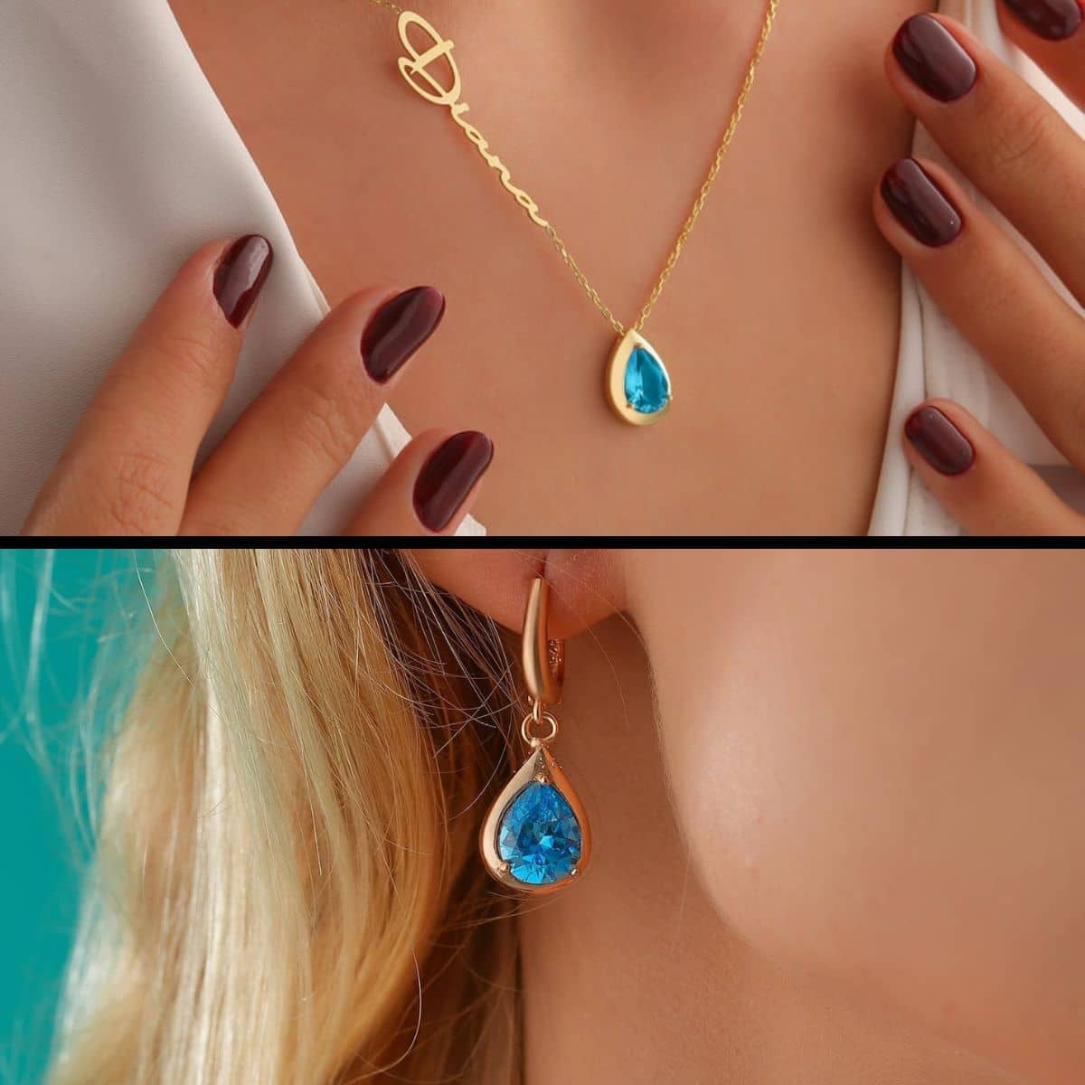 Birthstone Name Necklace