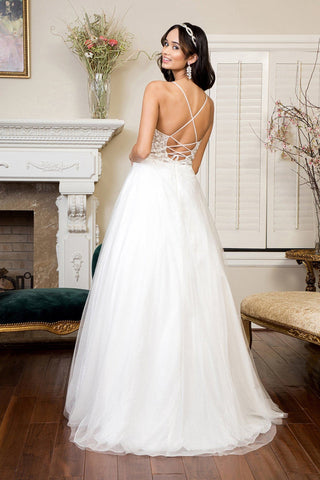 bustier wedding dress with straps
