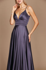charcoal grey evening gowns