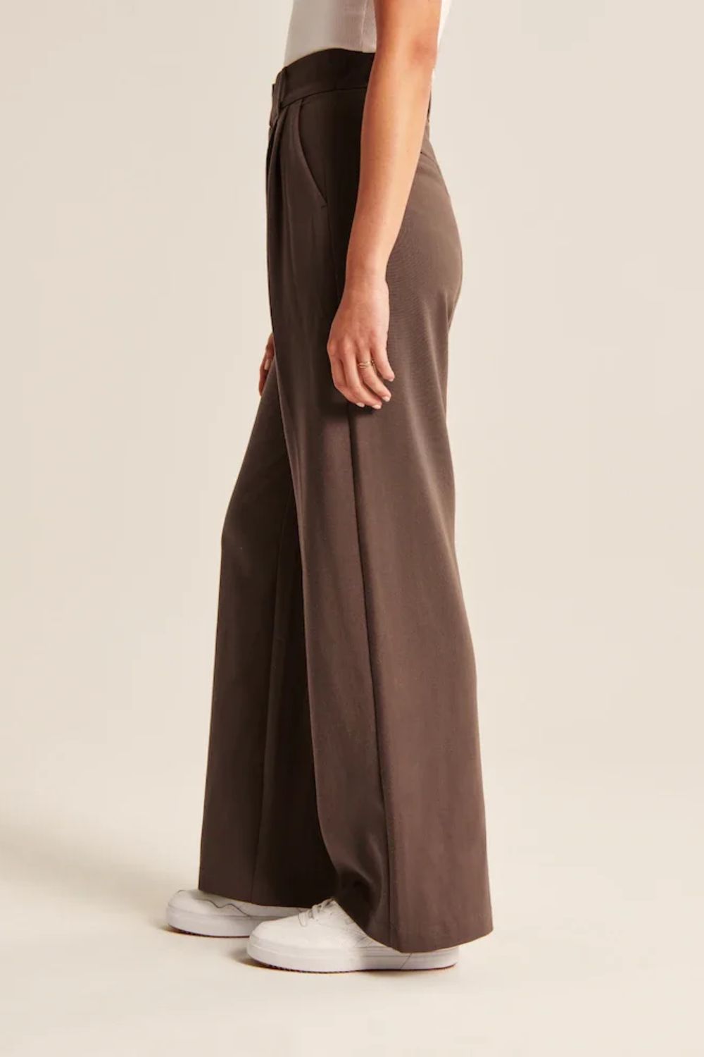 dark brown high waisted pants
