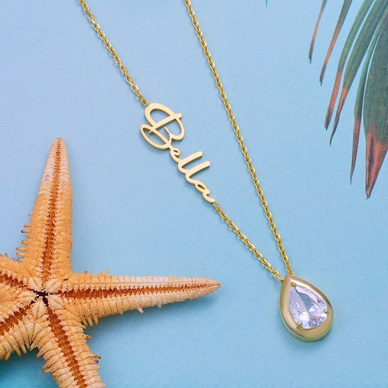 April Birthstone Necklace