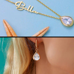 Birthstone Name Necklace