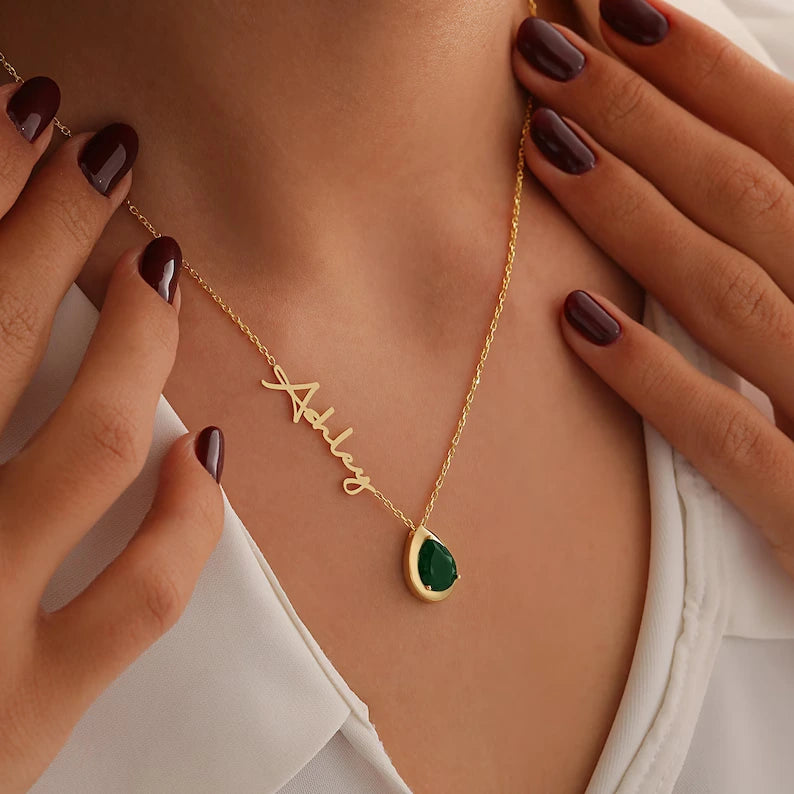 May Birthstone Necklace